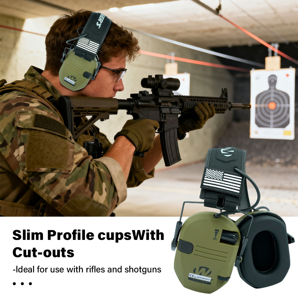 Shooting Ear Muff - Outdoor hunting/shooting earmuffs actively reduce noise