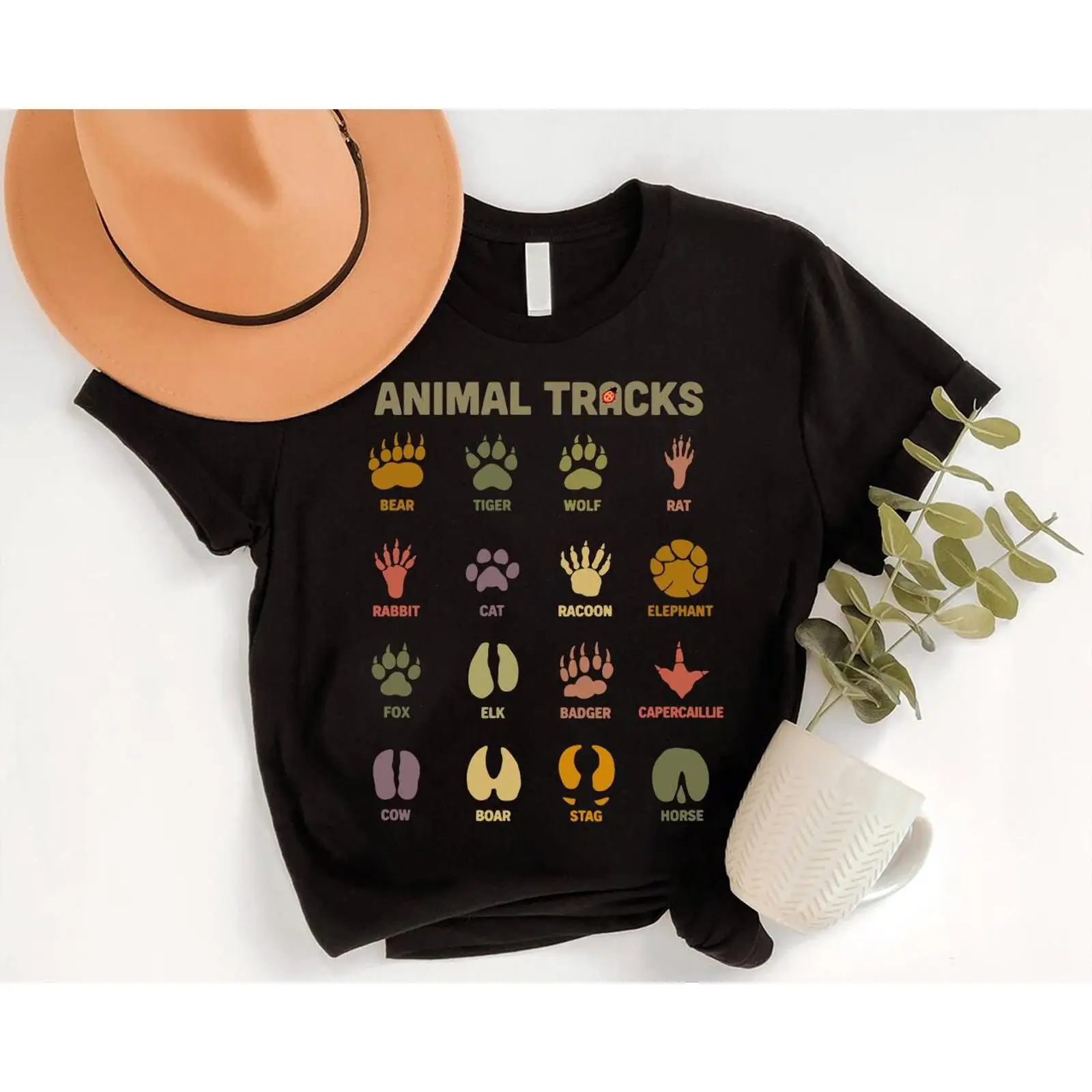 Outdoor Hunting Guide - Animal Tracks Guide T Shirt Wildlife