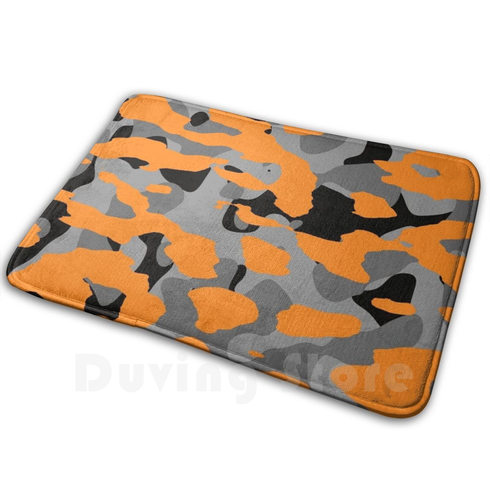 Hunting Outdoor Mat - Orange Camo Mat Rug Carpet Anti-Slip