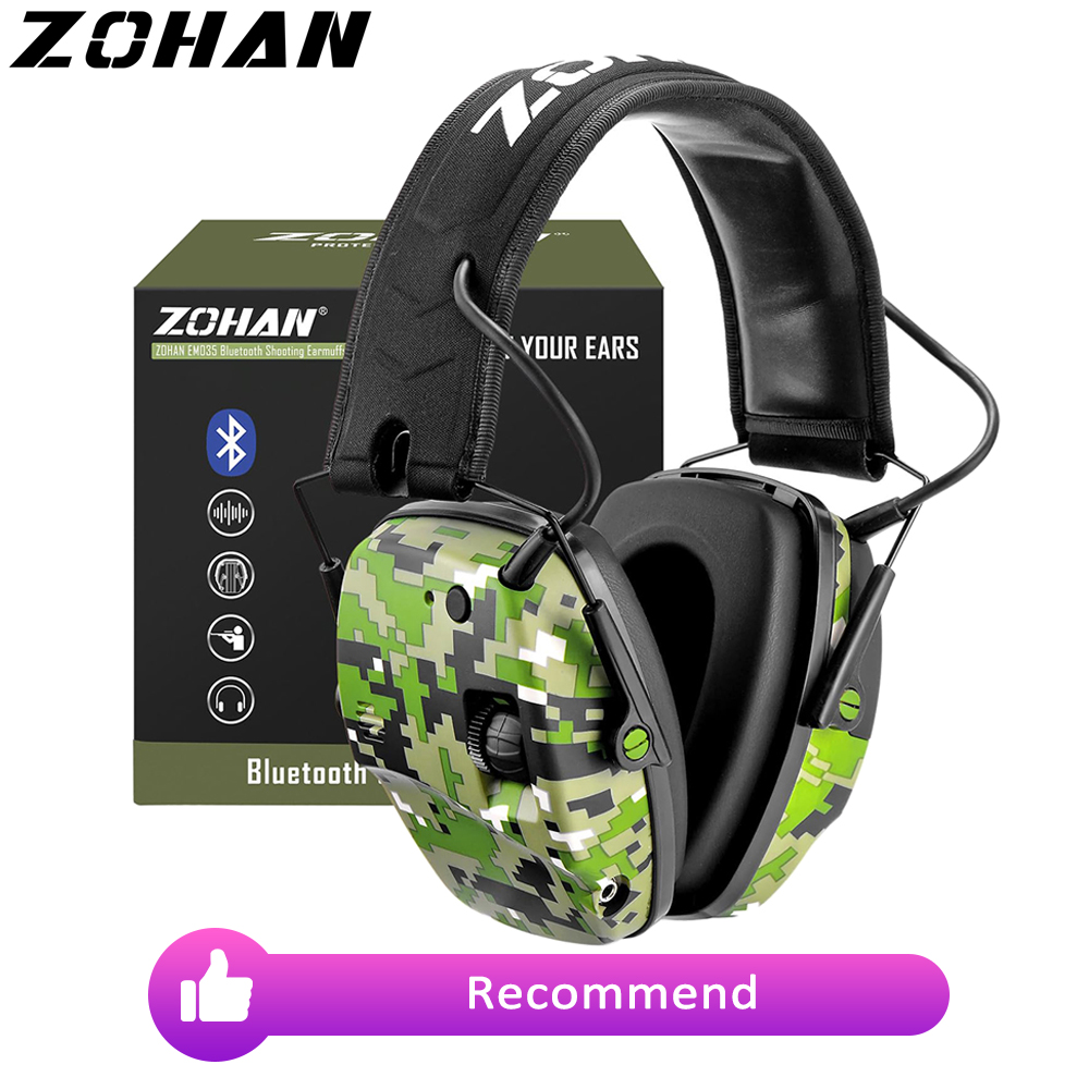 Shooting Ear Muff - ZOHAN 5.0 Bluetooth Electronic Shooting Earmuffs