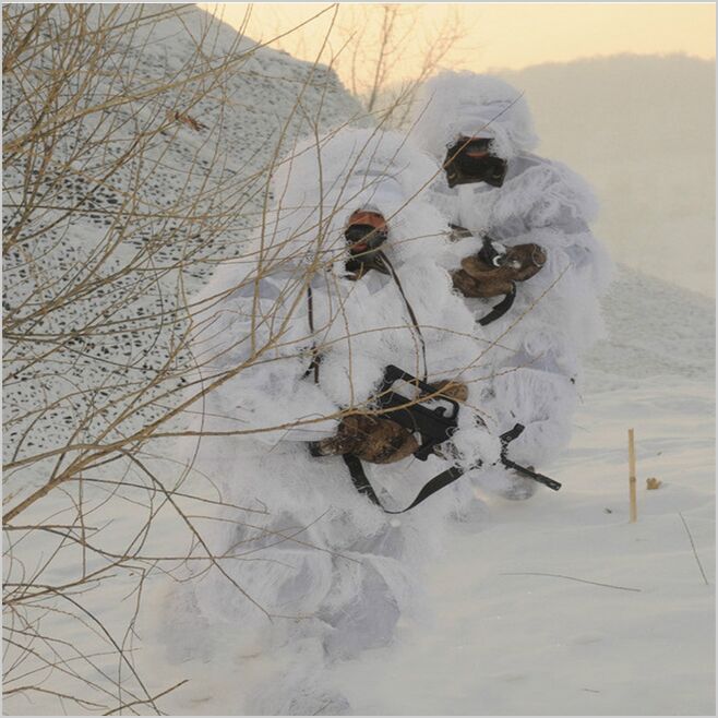 Ghillie Suit Woodland - Winter 3D White Snow Ghillie Suits