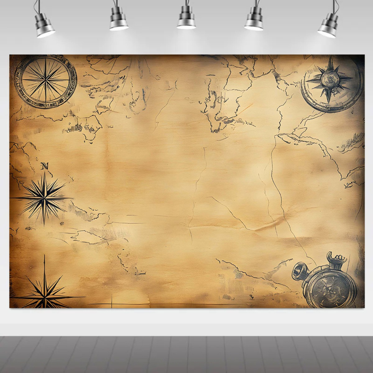 Pirate map banner, pirate prop - Outdoor Hunting Events review and price