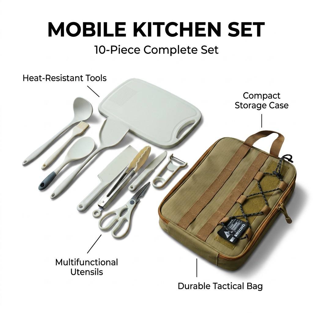 Portable 9Pcs Camping Kitchenw - Outdoor Hunting Kitchen review and price