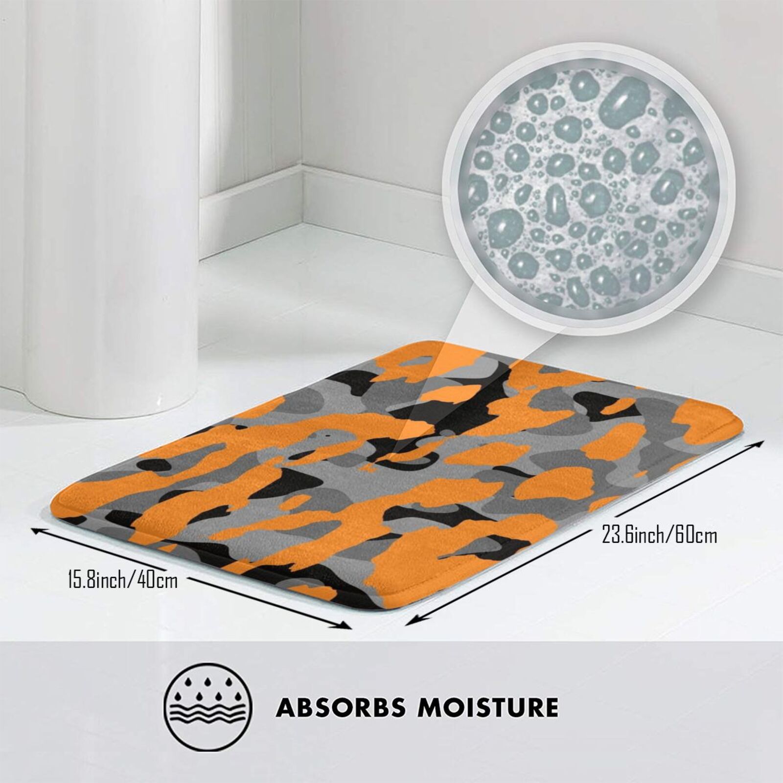Orange Camo Mat Rug Carpet Ant - Hunting Outdoor Mat review and price