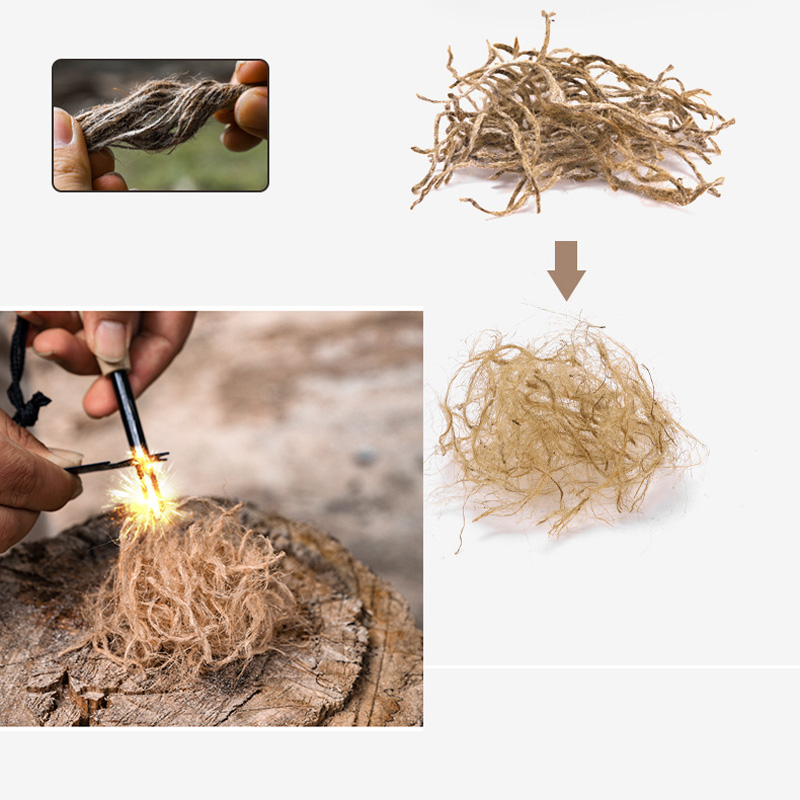 Outdoor Mini Wax Hemp Rope Por - Fire Starter Waterproof review and price