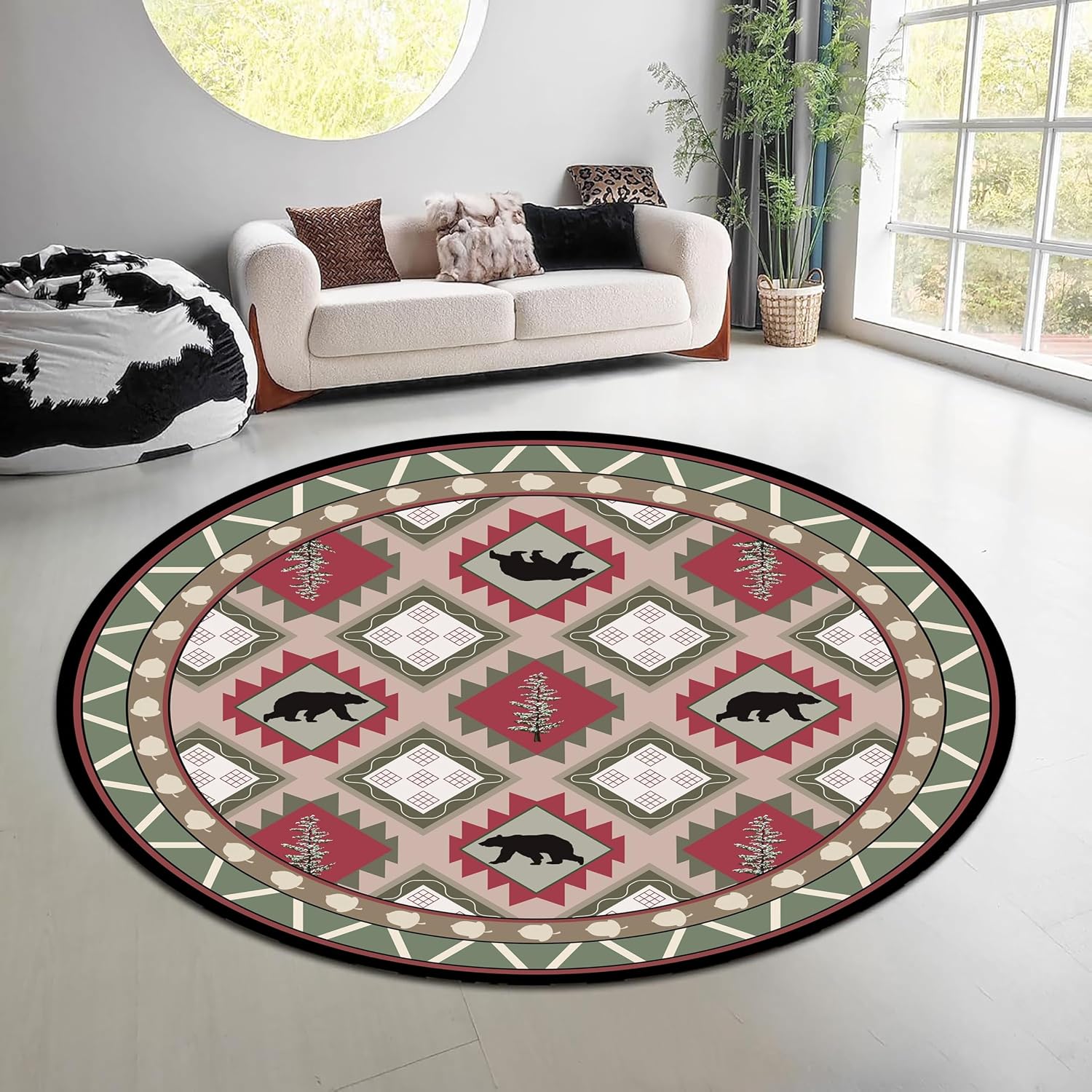 Vintage Nature Forest Round Ru - Hunting Outdoor Mat review and price