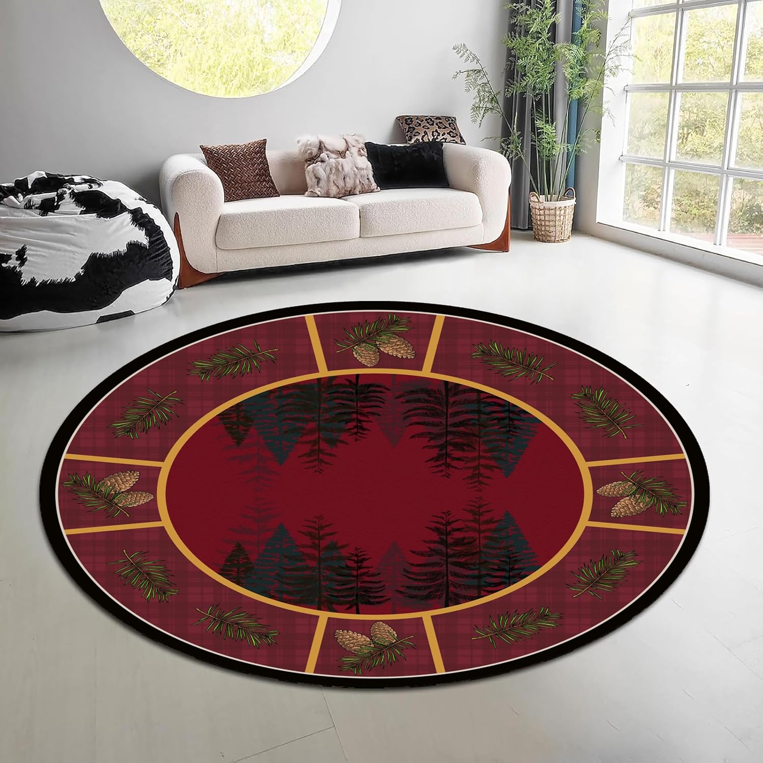 Vintage Nature Forest Round Ru - Hunting Outdoor Mat review and price